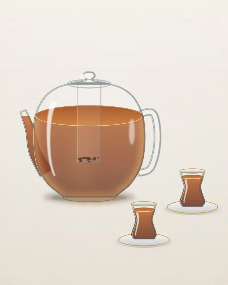 إبريق شاي زجاجي (صورة 2 من 2)